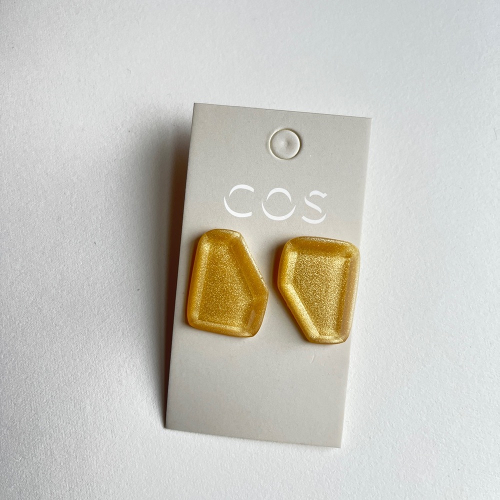 COS Gold Geometric Earrings